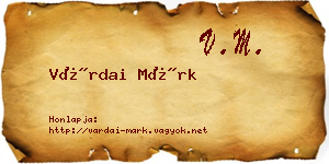 Várdai Márk névjegykártya